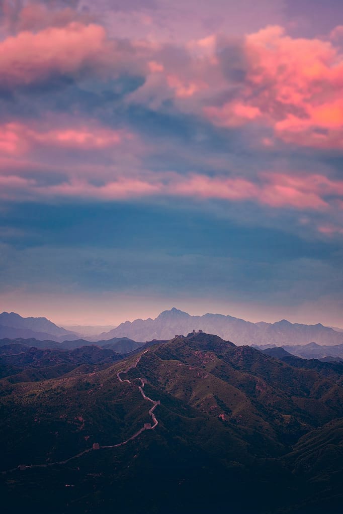 great wall of china, mountains, sunset-6217944.jpg